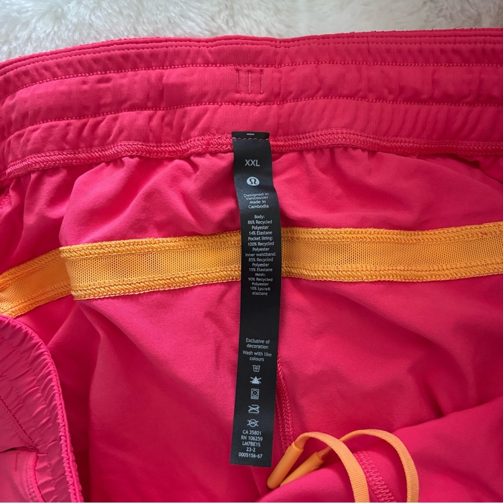 Lululemon Pace Breaker Short 7" Linerless Pink Men’s XXL Training Activewear - Picture 11 of 12